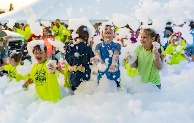 2-hour foam party for large events and celebrations